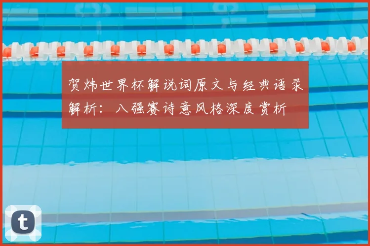 贺炜世界杯解说词原文与经典语录解析：八强赛诗意风格深度赏析